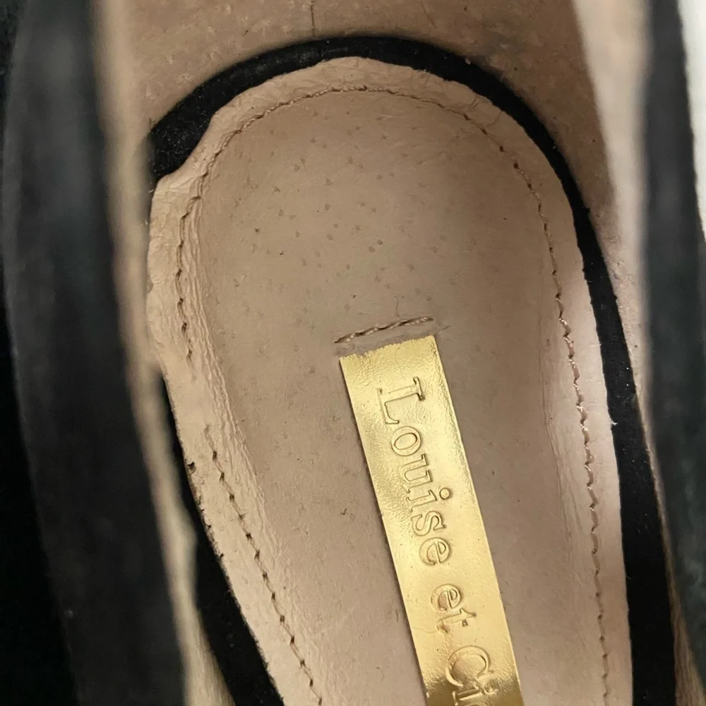 Louise Et Cie black maryjane sandals sz 7.5 Korrie Black Leather closed toe